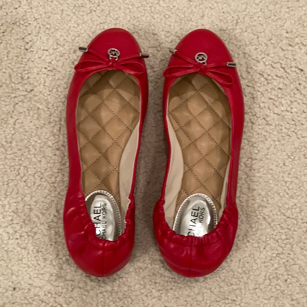 Michael Kors Red Ballet Flats size 7.5